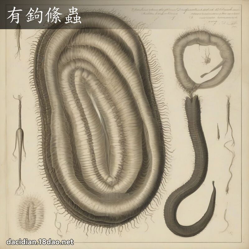 有鉤絛虫 - 国语大辞典配图