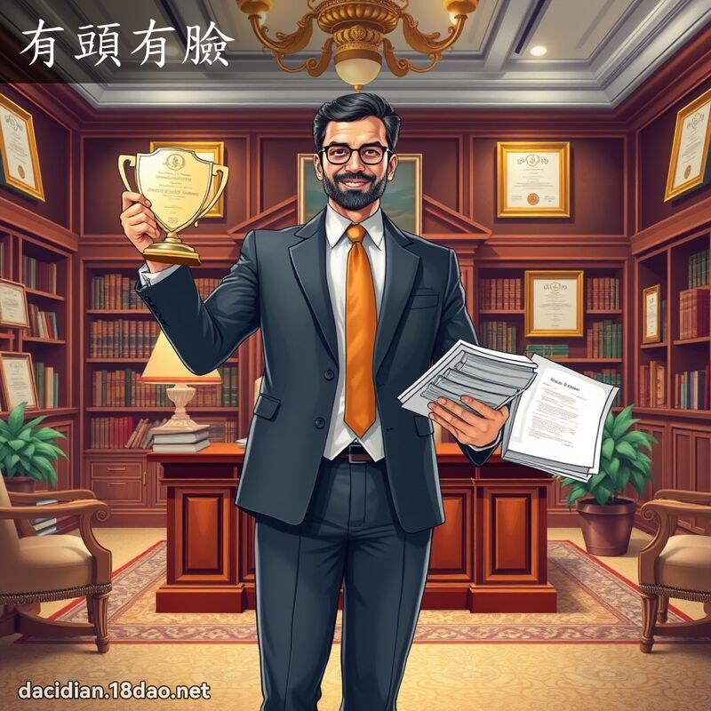 有頭有臉 - 國語大辭典配圖
