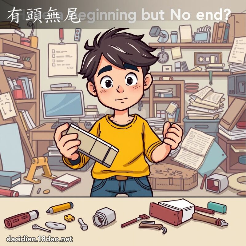 有头无尾 - 国语大辞典配图