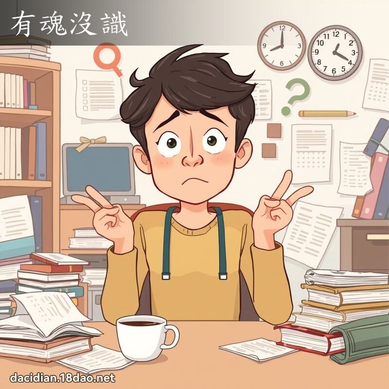 有魂没识 - 国语大辞典配图