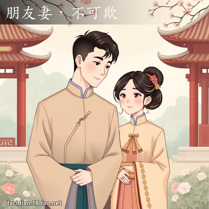 朋友妻，不可欺 - 國語大辭典配圖