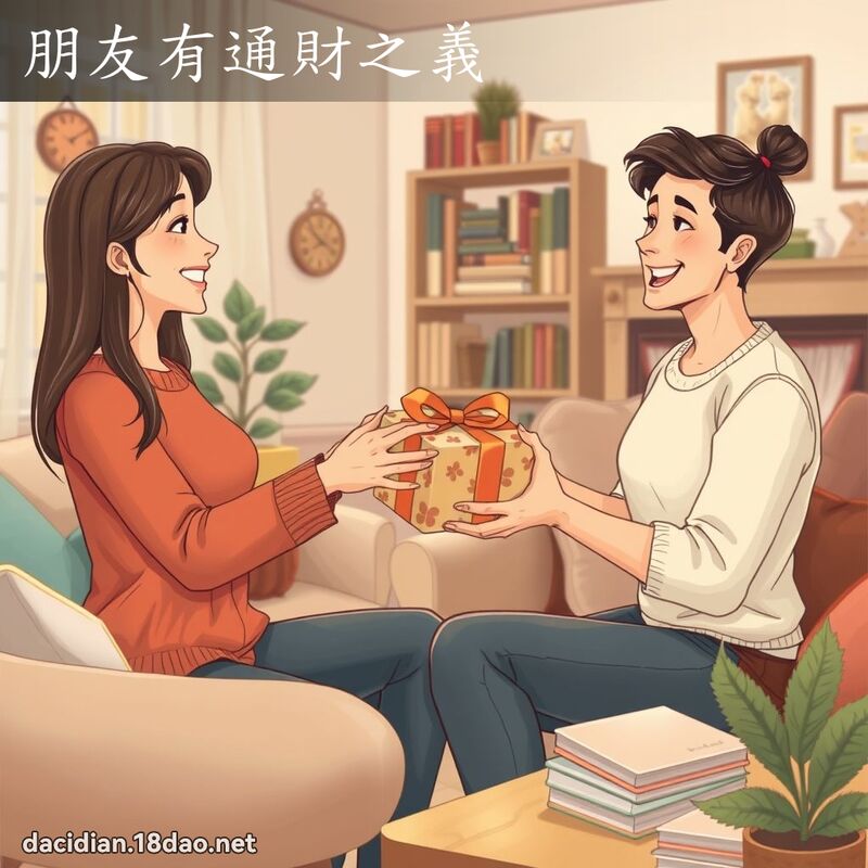 朋友有通财之义 - 国语大辞典配图