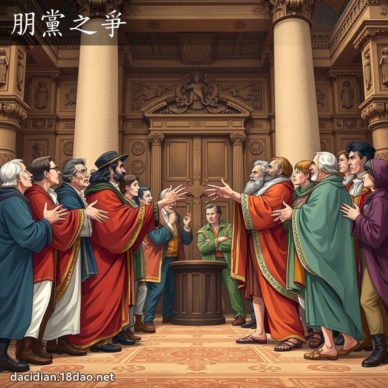 朋黨之爭 - 國語大辭典配圖