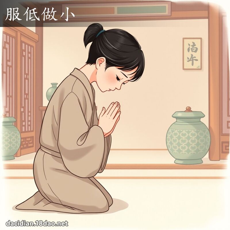 服低做小 - 國語大辭典配圖