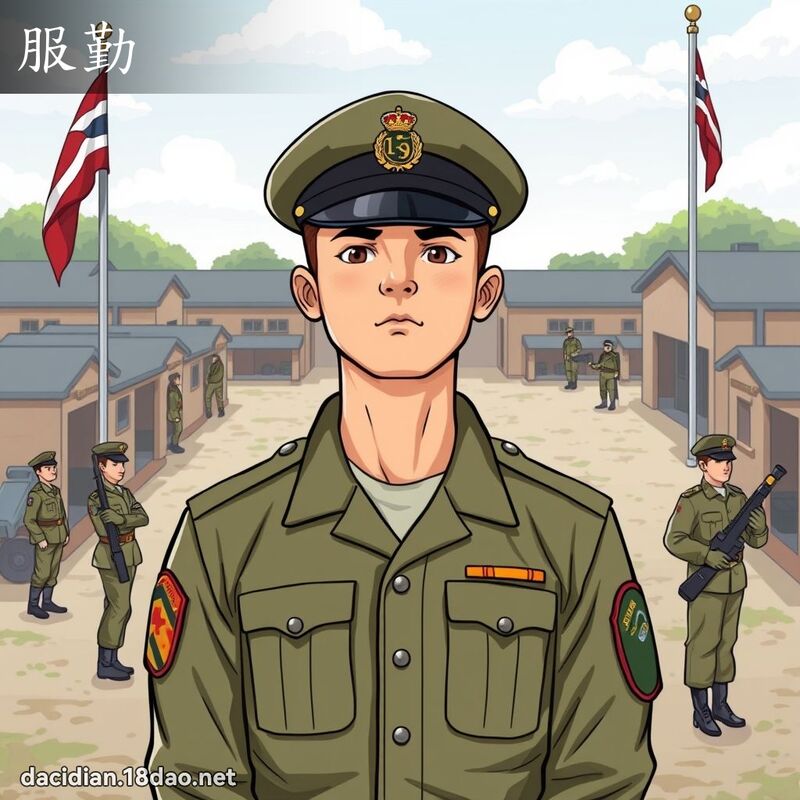 服勤 - 國語大辭典配圖