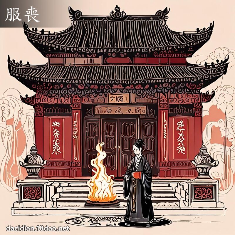 服喪 - 國語大辭典配圖