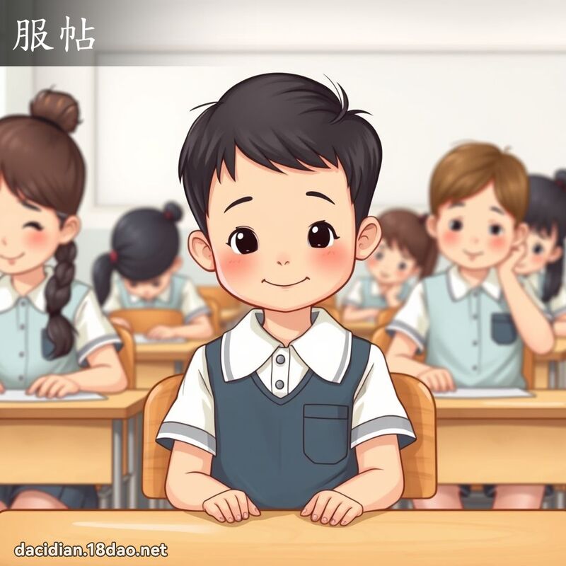 服帖 - 国语大辞典配图