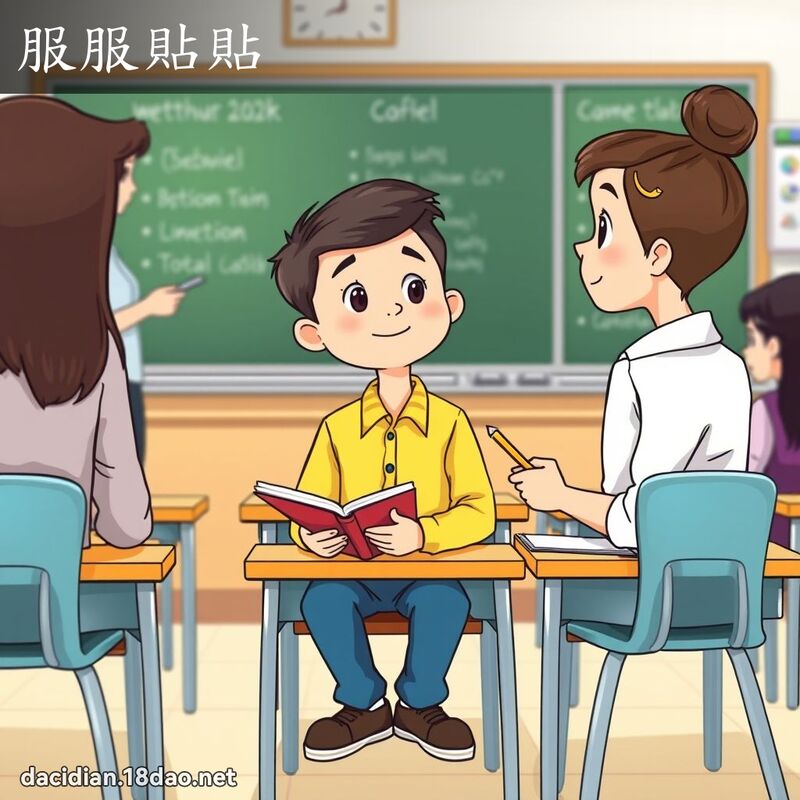 服服贴贴 - 国语大辞典配图