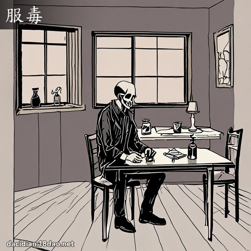 服毒 - 國語大辭典配圖