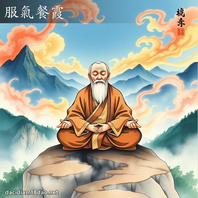 服气餐霞 - 国语大辞典配图
