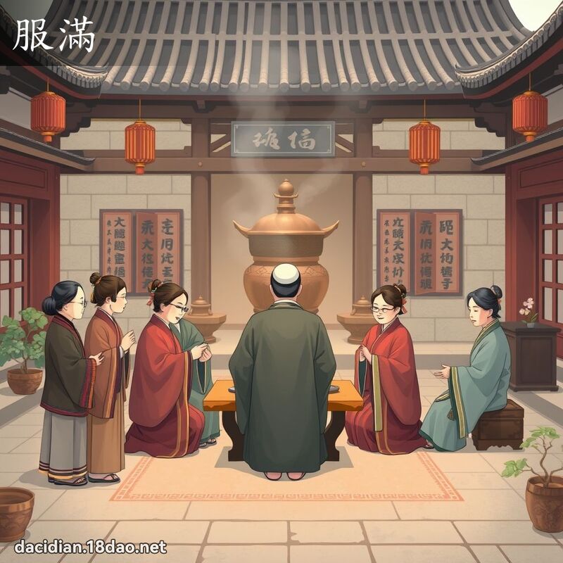 服滿 - 國語大辭典配圖