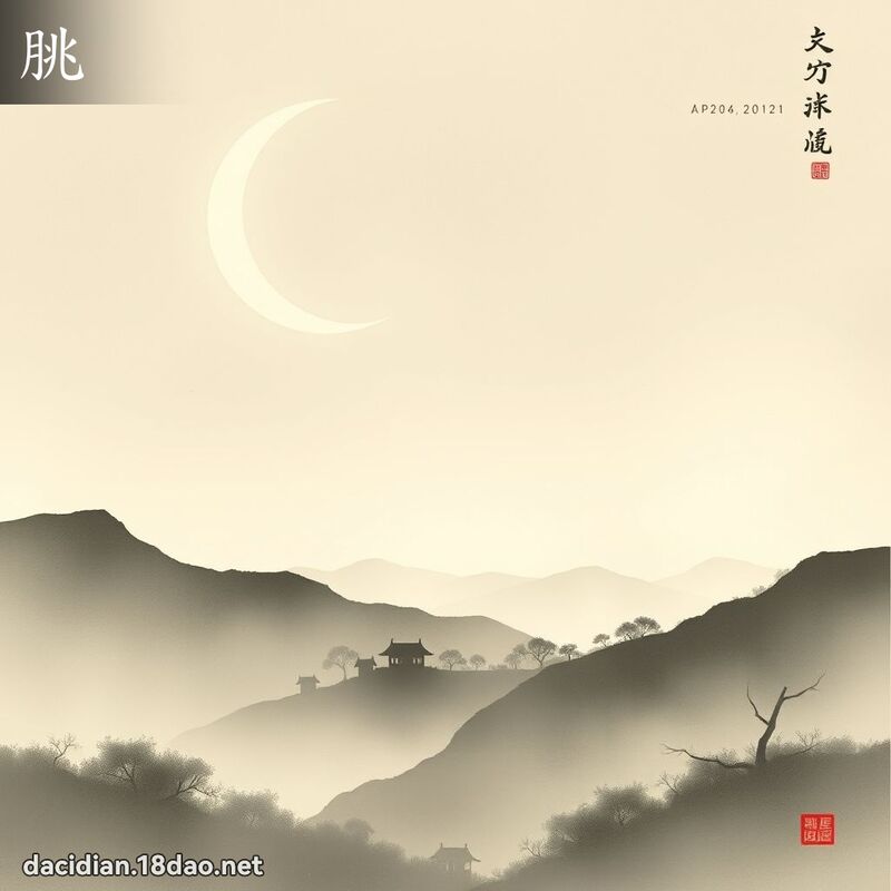 漢字: 朓 (多音字)