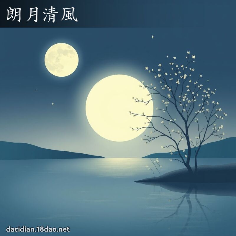 朗月清風 - 國語大辭典配圖