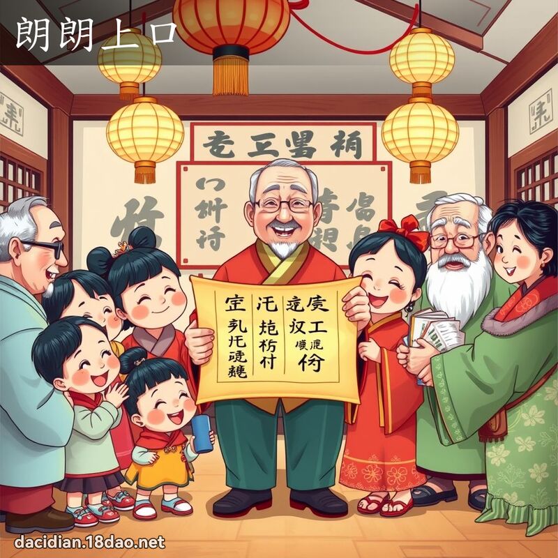 朗朗上口 - 国语大辞典配图