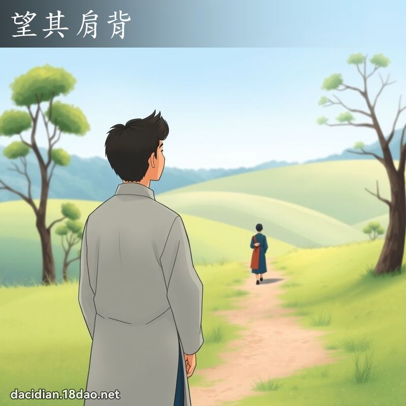 望其肩背 - 國語大辭典配圖