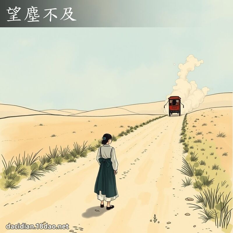 望尘不及 - 国语大辞典配图