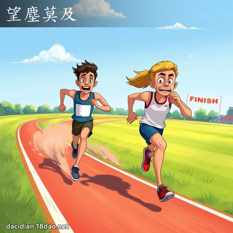 望尘莫及 - 国语大辞典配图