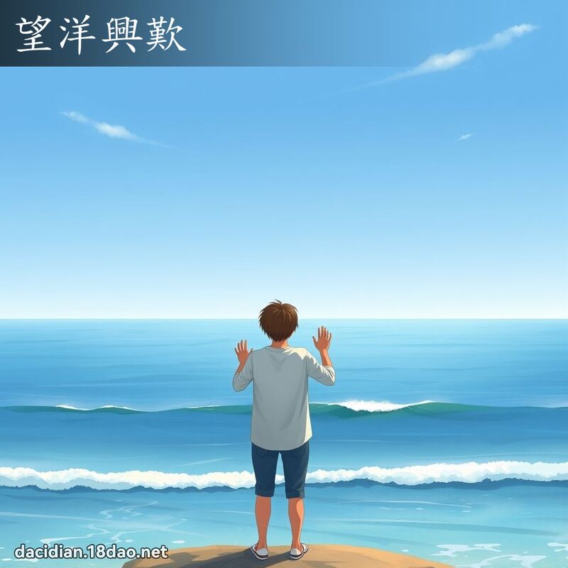 望洋興歎 - 國語大辭典配圖