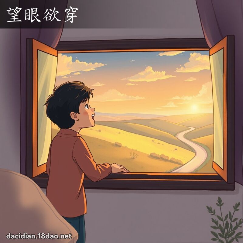 望眼欲穿 - 國語大辭典配圖
