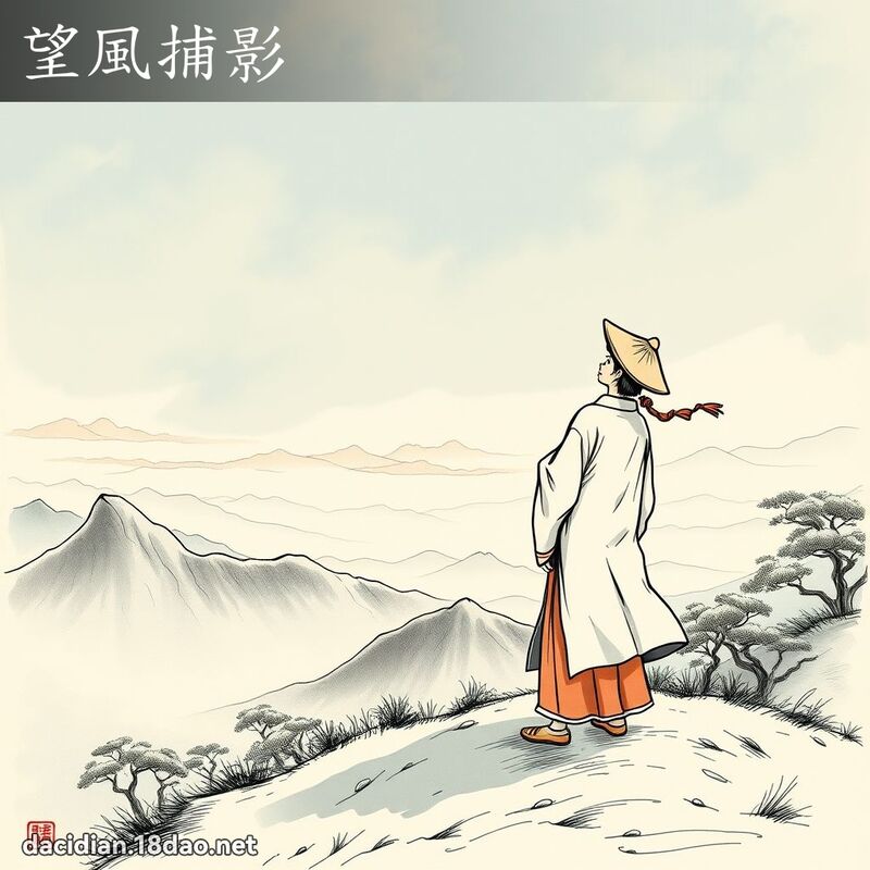望風捕影 - 國語大辭典配圖