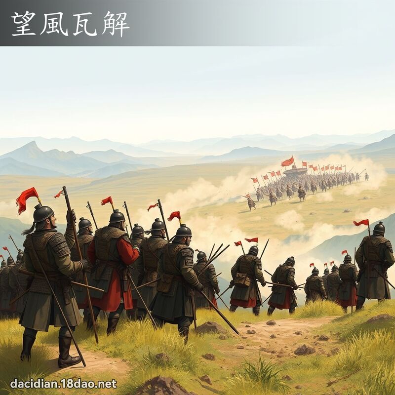 望风瓦解 - 国语大辞典配图