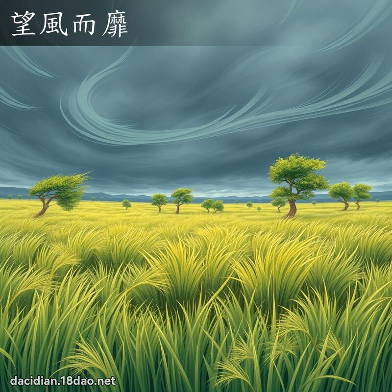 望風而靡 - 國語大辭典配圖