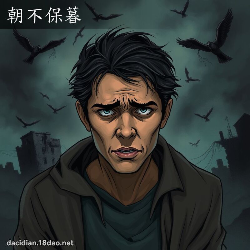 朝不保暮 - 国语大辞典配图