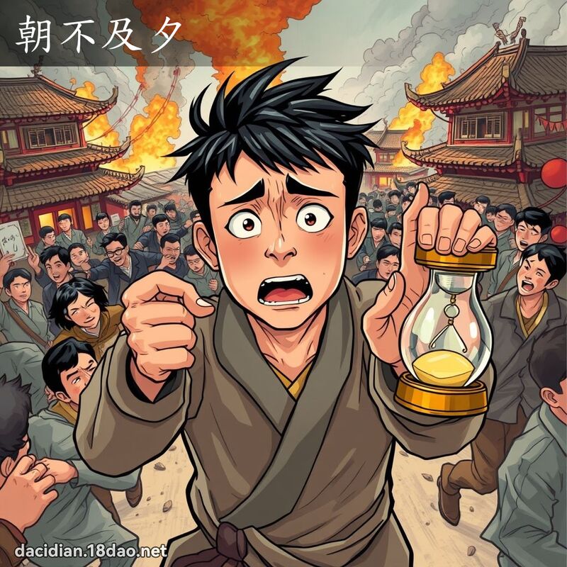 朝不及夕 - 国语大辞典配图