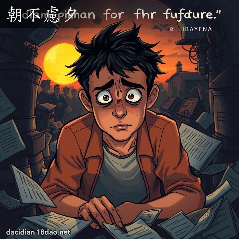 朝不虑夕 - 国语大辞典配图