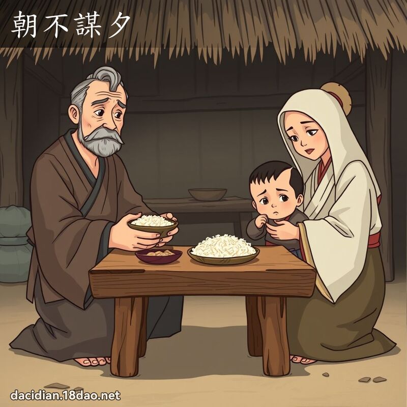 朝不謀夕 - 國語大辭典配圖