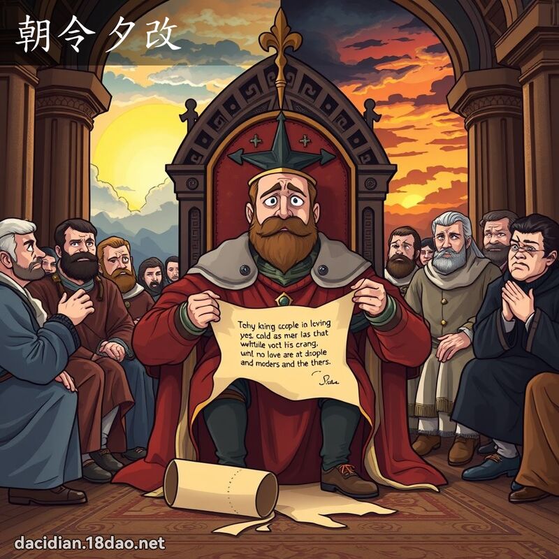 朝令夕改 - 国语大辞典配图
