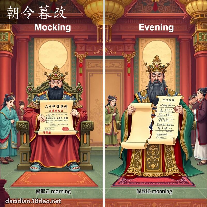 朝令暮改 - 國語大辭典配圖