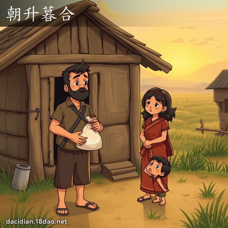 朝升暮合 - 國語大辭典配圖