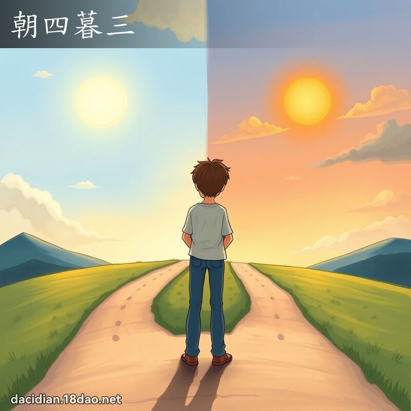 朝四暮三 - 国语大辞典配图