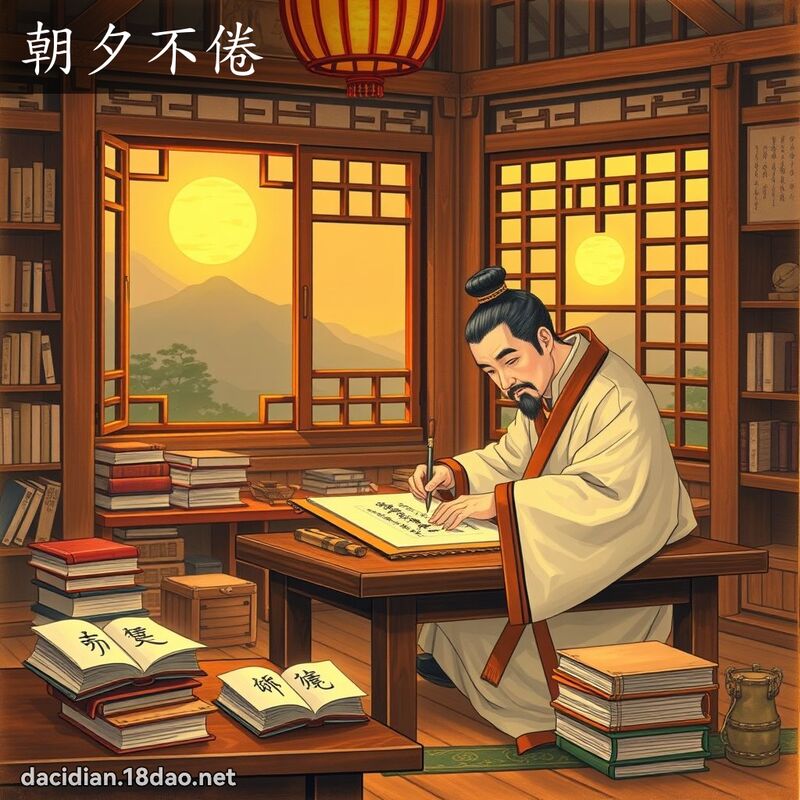朝夕不倦 - 國語大辭典配圖