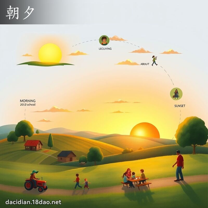 朝夕 - 國語大辭典配圖