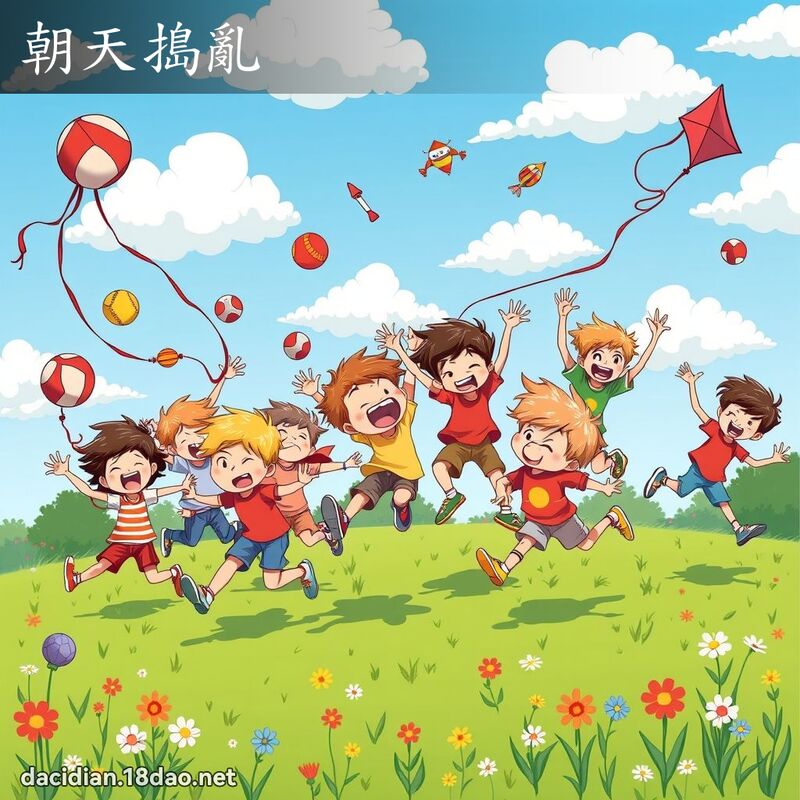 朝天捣乱 - 国语大辞典配图