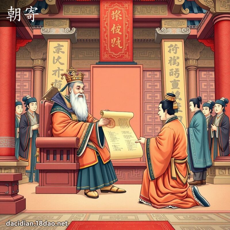 朝寄 - 國語大辭典配圖