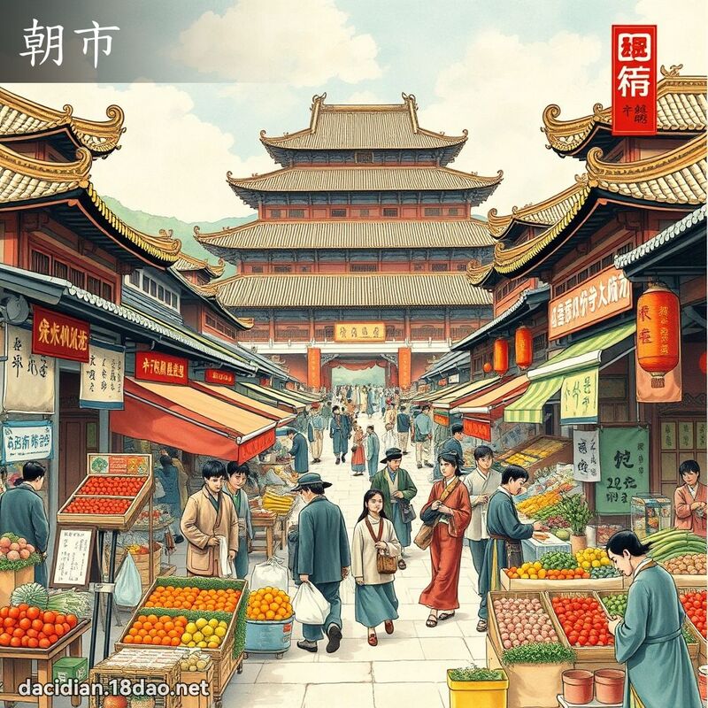 朝市 - 国语大辞典配图