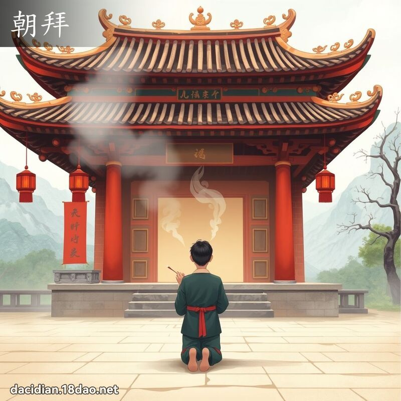 朝拜 - 国语大辞典配图