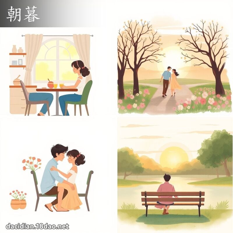 朝暮 - 國語大辭典配圖