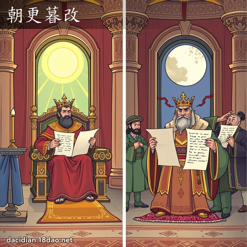 朝更暮改 - 國語大辭典配圖