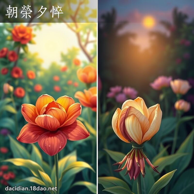 朝荣夕悴 - 国语大辞典配图