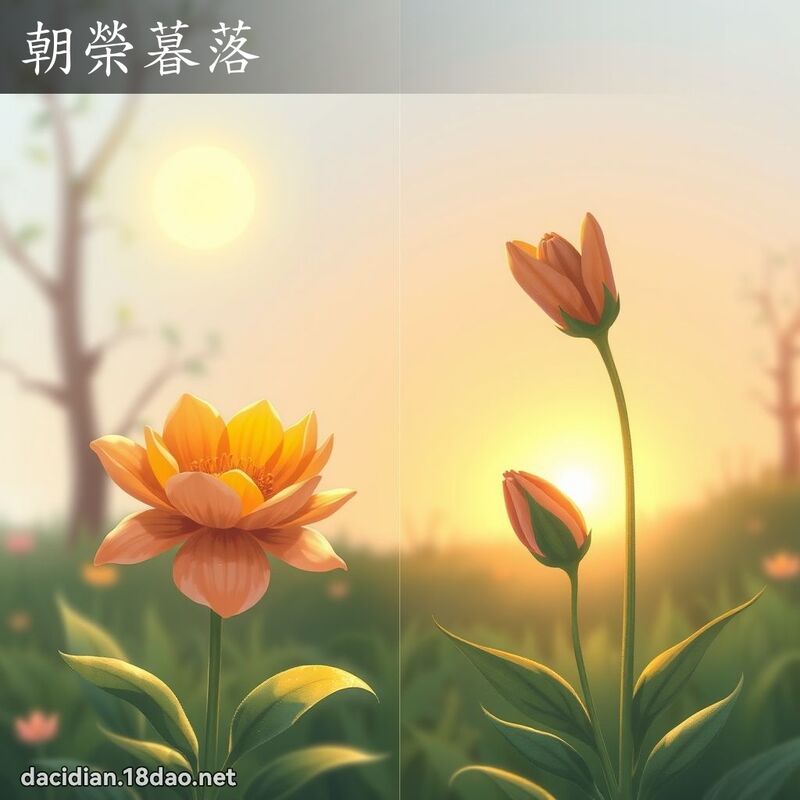 朝榮暮落 - 國語大辭典配圖