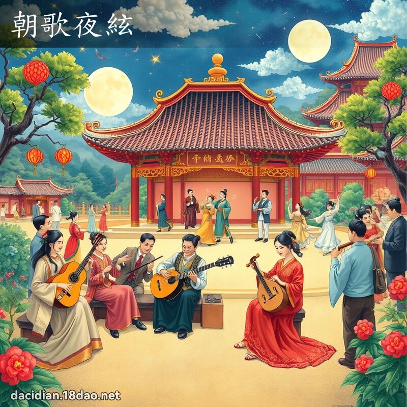 朝歌夜絃 - 国语大辞典配图