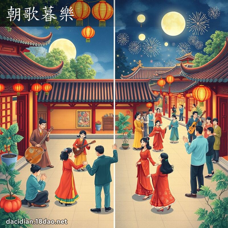 朝歌暮乐 - 国语大辞典配图