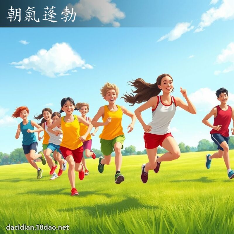 朝氣蓬勃 - 國語大辭典配圖