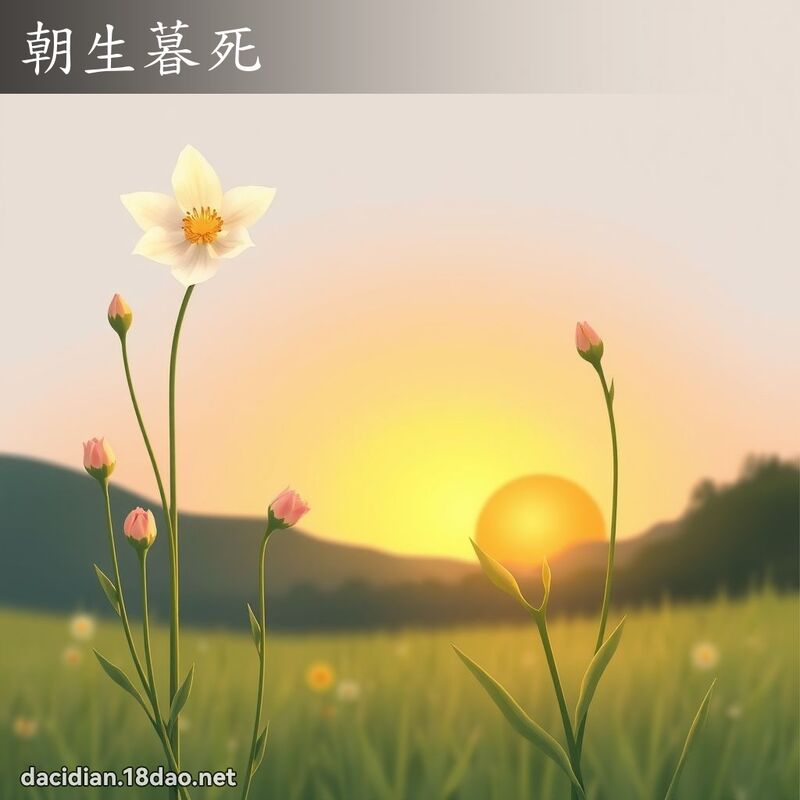 朝生暮死 - 國語大辭典配圖