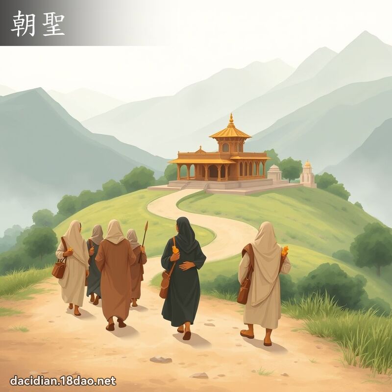 朝聖 - 國語大辭典配圖