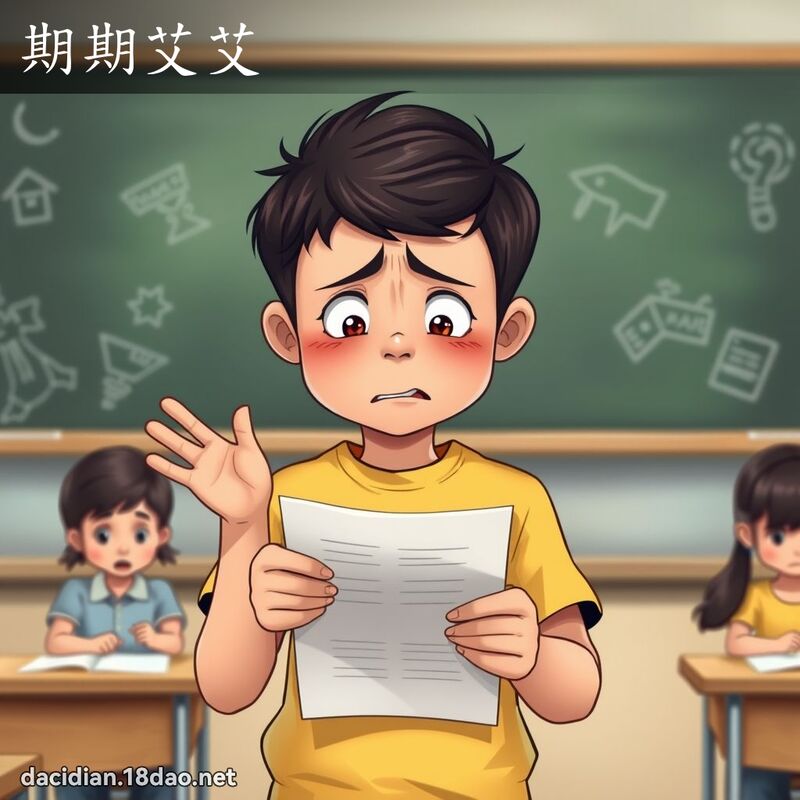期期艾艾 - 國語大辭典配圖